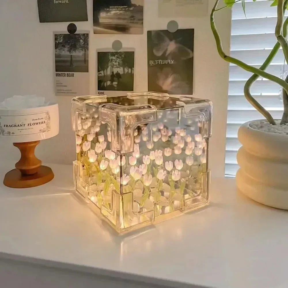 Horizon Themed Diy Tulip Flower Sea Cube